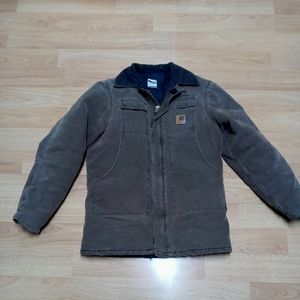 VTG USA Carhartt C26 CHT Duck Canvas Quilt Lined Chore Work Coat Mens Medium